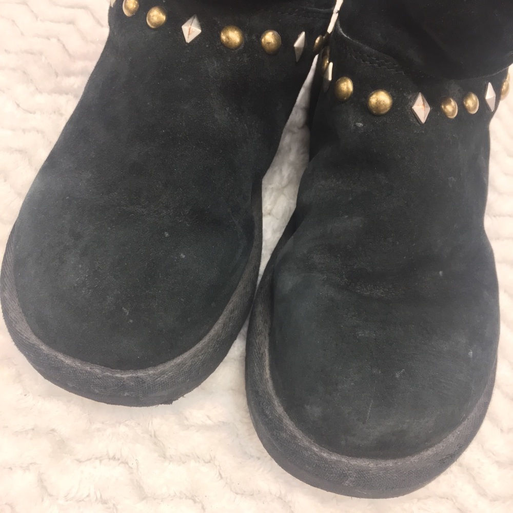 Ugg Black Suede Boots with Jewels Size 6 - Picture 7 of 8